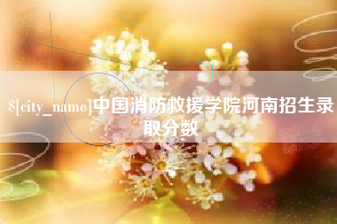 银川中国消防救援学院河南招生录取分数