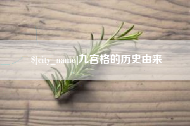 银川九宫格的历史由来