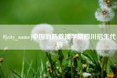 银川中国消防救援学院四川招生代码