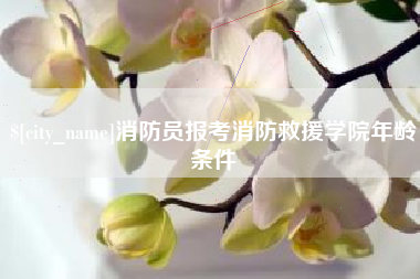 银川消防员报考消防救援学院年龄条件
