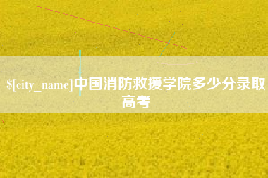 银川中国消防救援学院多少分录取高考