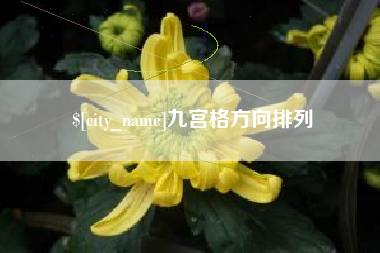 银川九宫格方向排列