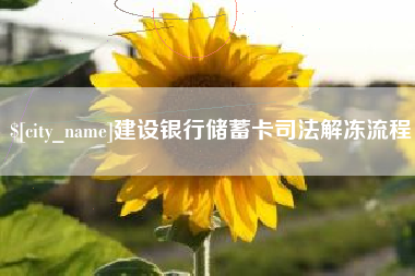 银川建设银行储蓄卡司法解冻流程
