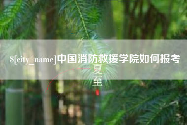 银川中国消防救援学院如何报考