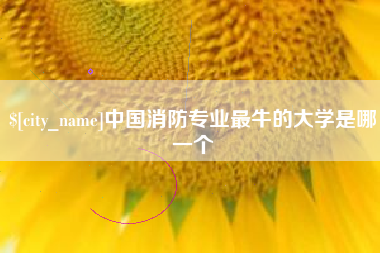 银川中国消防专业最牛的大学是哪一个