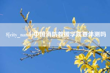 银川中国消防救援学院要体测吗