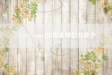 银川中国金牌总共多少
