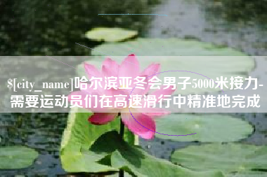 银川哈尔滨亚冬会男子5000米接力-需要运动员们在高速滑行中精准地完成