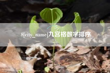 银川九宫格数字排序