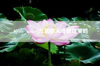 银川九宫格人才管理策略